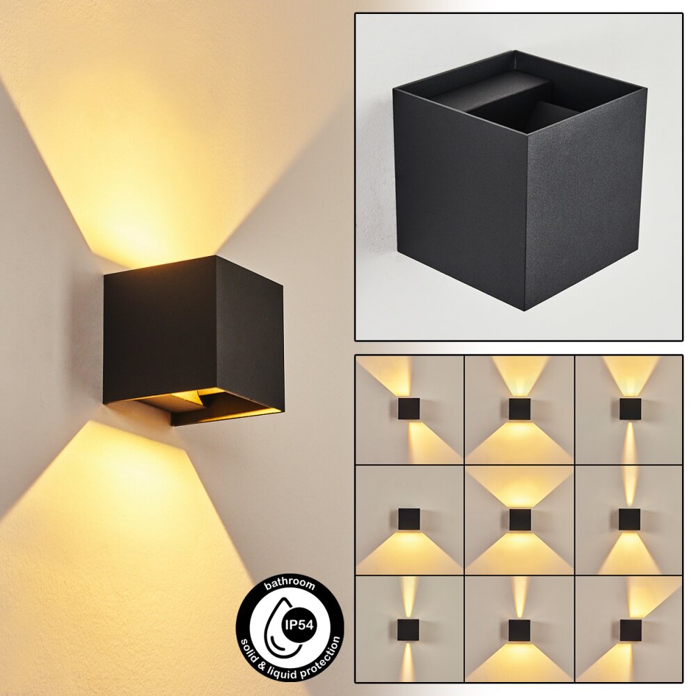 Strandaa Wandleuchte LED Schwarz, 2-flammig main product photo