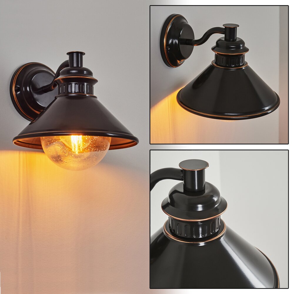 Bocholt Außenwandleuchte Braun, Kupferfarben, Schwarz, 1-flammig main product photo