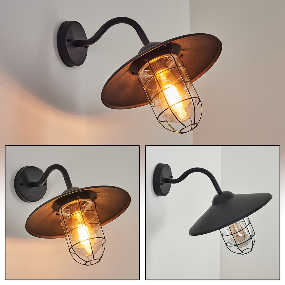 Oricourt Außenwandleuchte Schwarz, 1-flammig main product photo