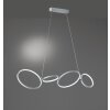 Trio Leuchten Rondo Pendelleuchte LED Silber, 1-flammig