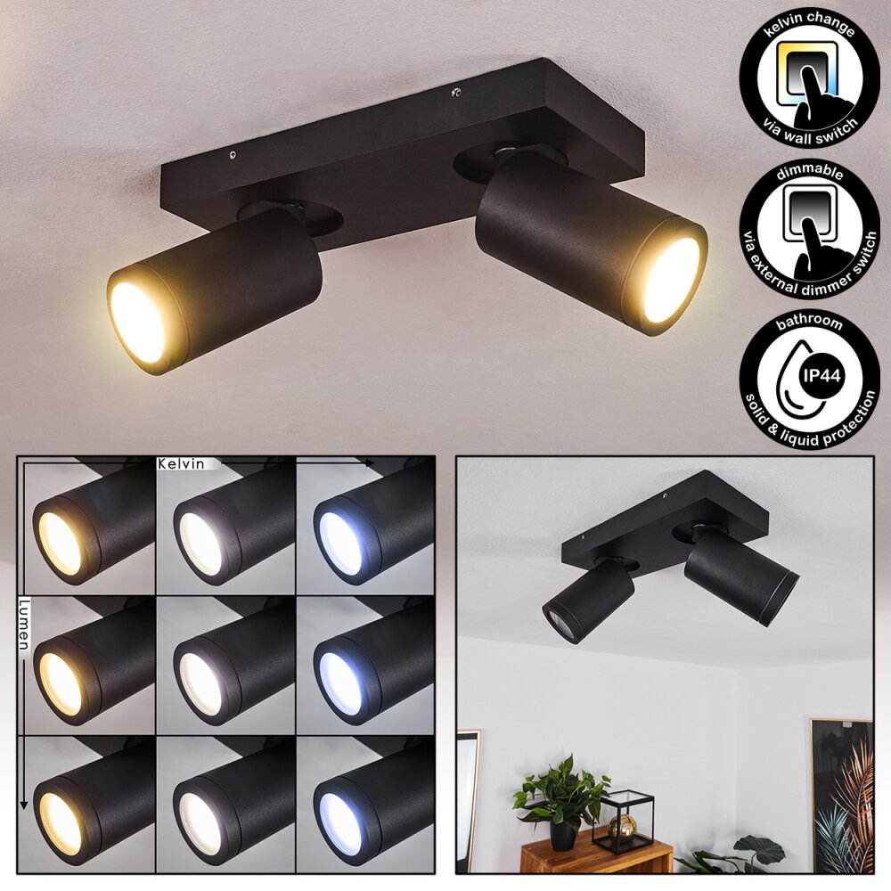 Hakamken Deckenleuchte LED Schwarz, 2-flammig main product photo
