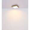 Globo DORO Deckenpanel LED Holzoptik, Schwarz, 1-flammig, Fernbedienung