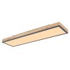 Globo DORO Deckenpanel LED Holzoptik, Schwarz, 1-flammig, Fernbedienung
