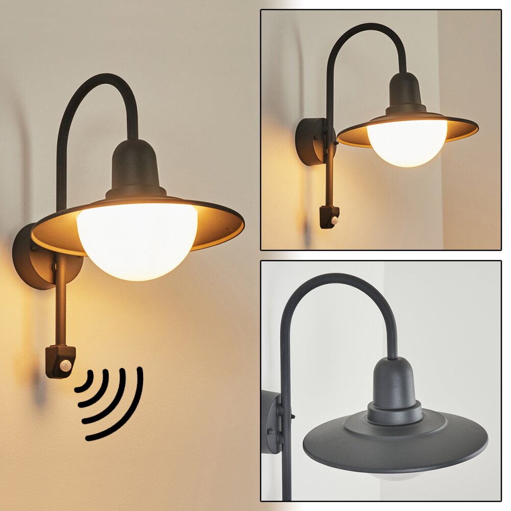 Pohei Außenwandleuchte Anthrazit, 1-flammig, Bewegungsmelder main product photo