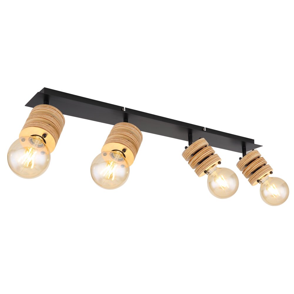 Globo ANGELINE Deckenleuchte Schwarz, 4-flammig main product photo