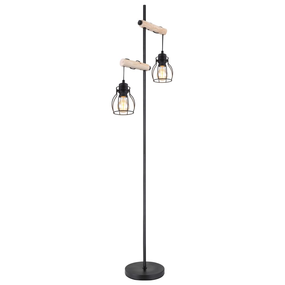 Globo MINA Stehleuchte Schwarz, 2-flammig main product photo