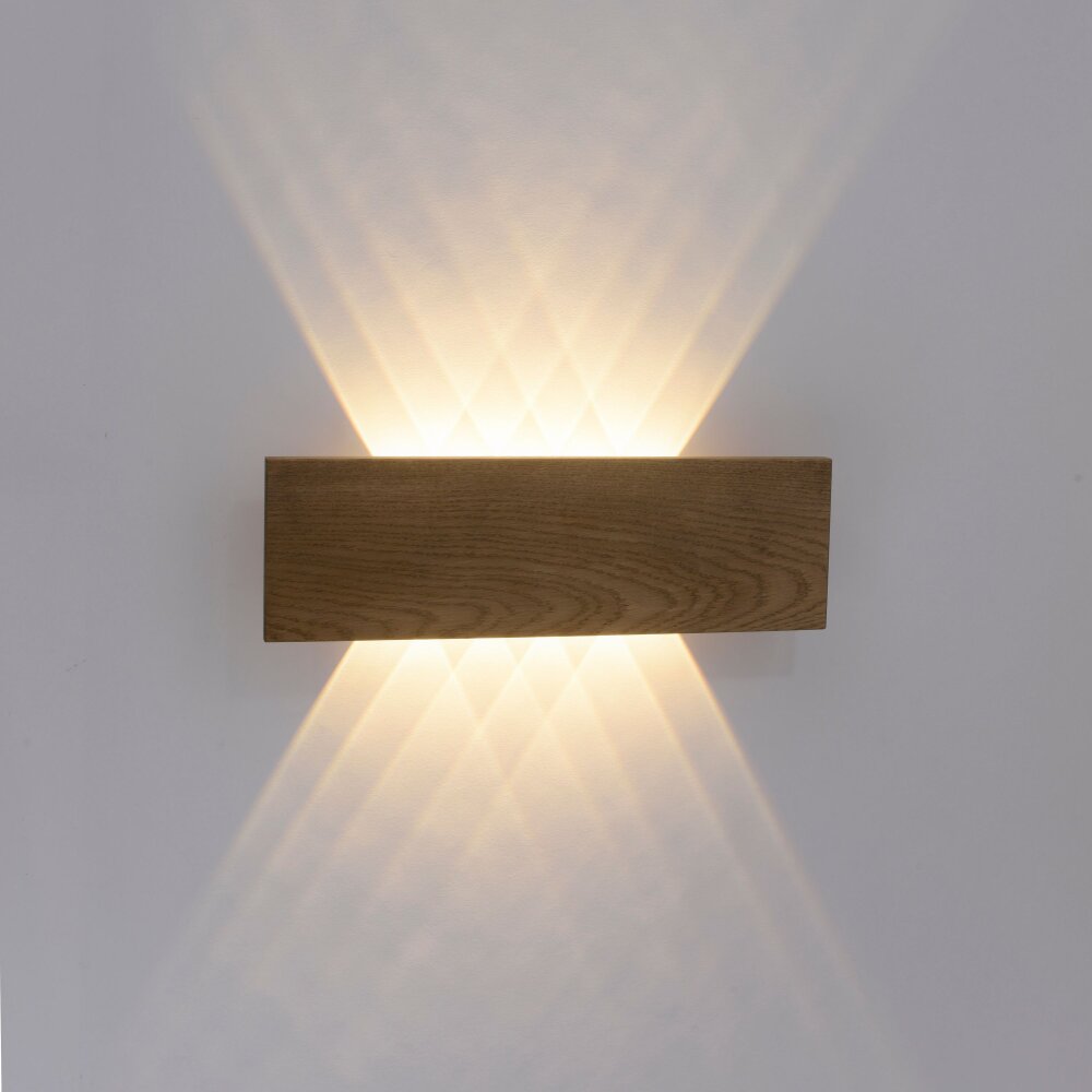 Paul Neuhaus PALMA Wandleuchte Grau, Holz hell, 10-flammig main product photo
