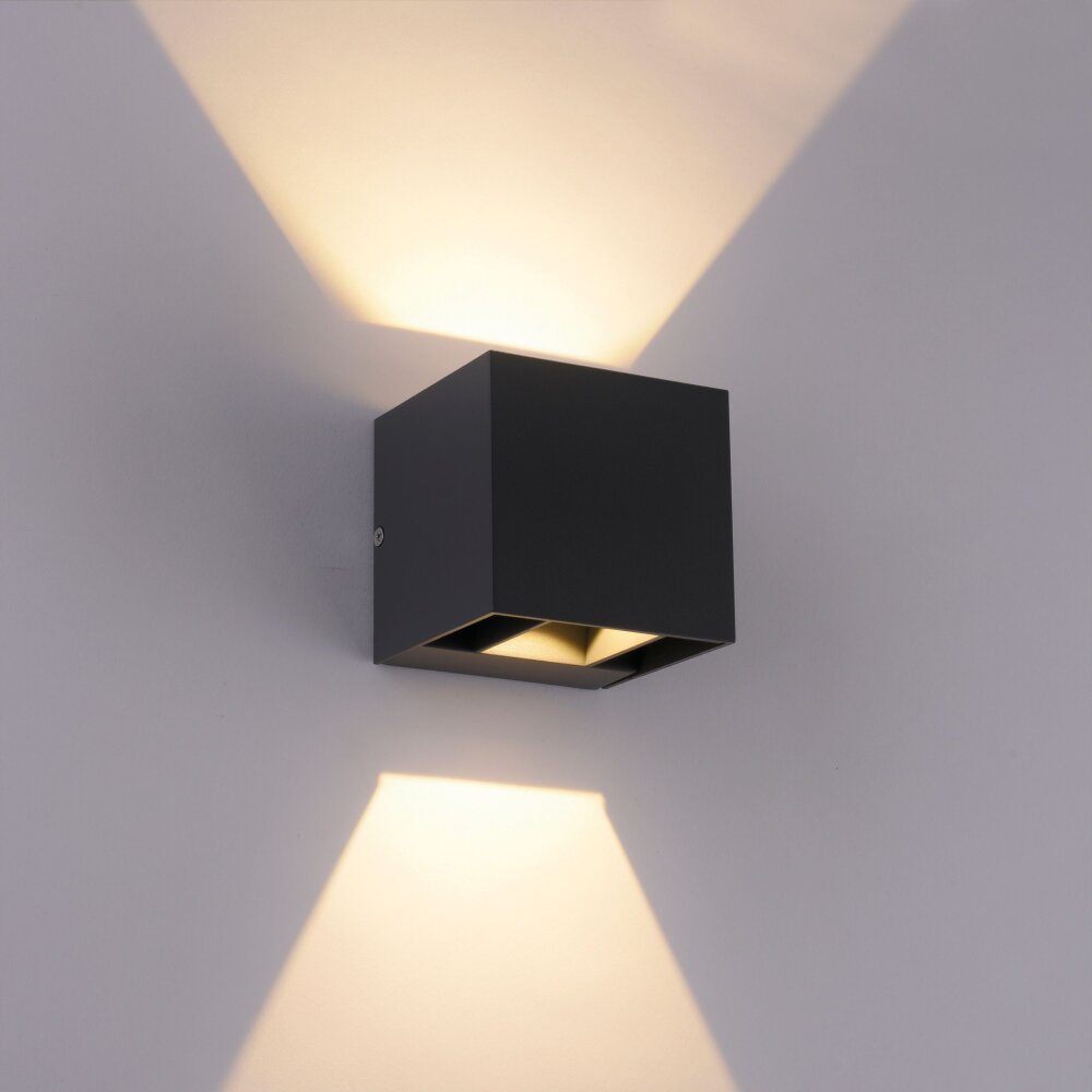 Paul Neuhaus BLOCK Außenwandleuchte LED Anthrazit, 2-flammig main product photo
