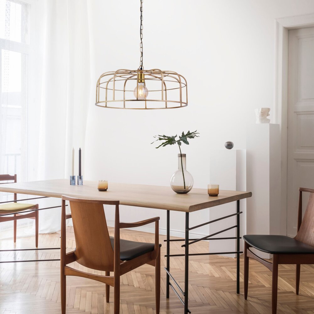 Leuchten Direkt AMIR Pendelleuchte Messing, 1-flammig main product photo