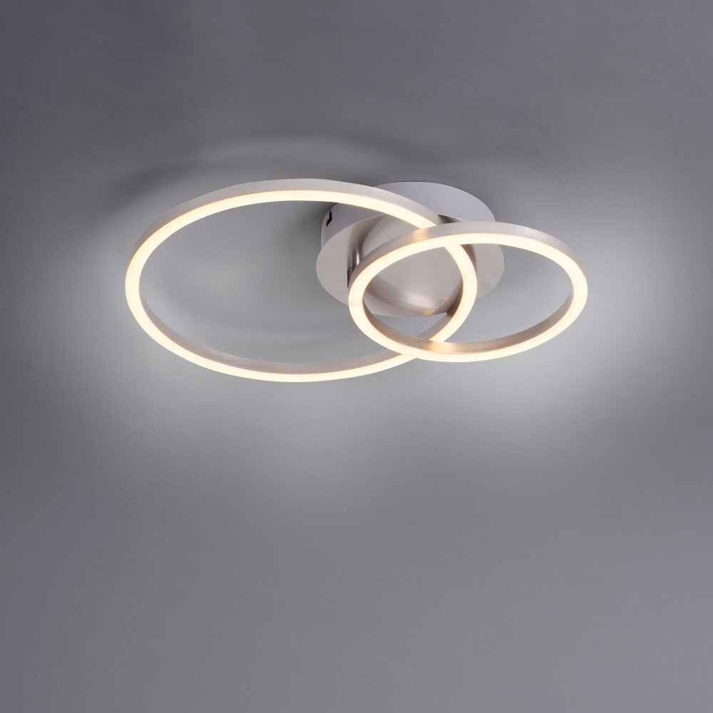 Leuchten Direkt IVANKA Deckenleuchte LED Stahl gebürstet, 1-flammig main product photo