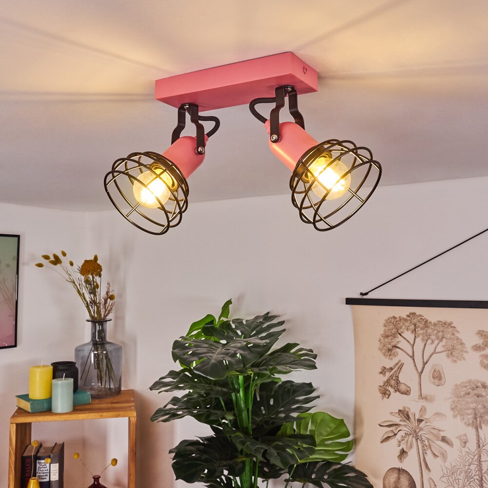Builako Deckenleuchte Pink, Schwarz, 2-flammig main product photo