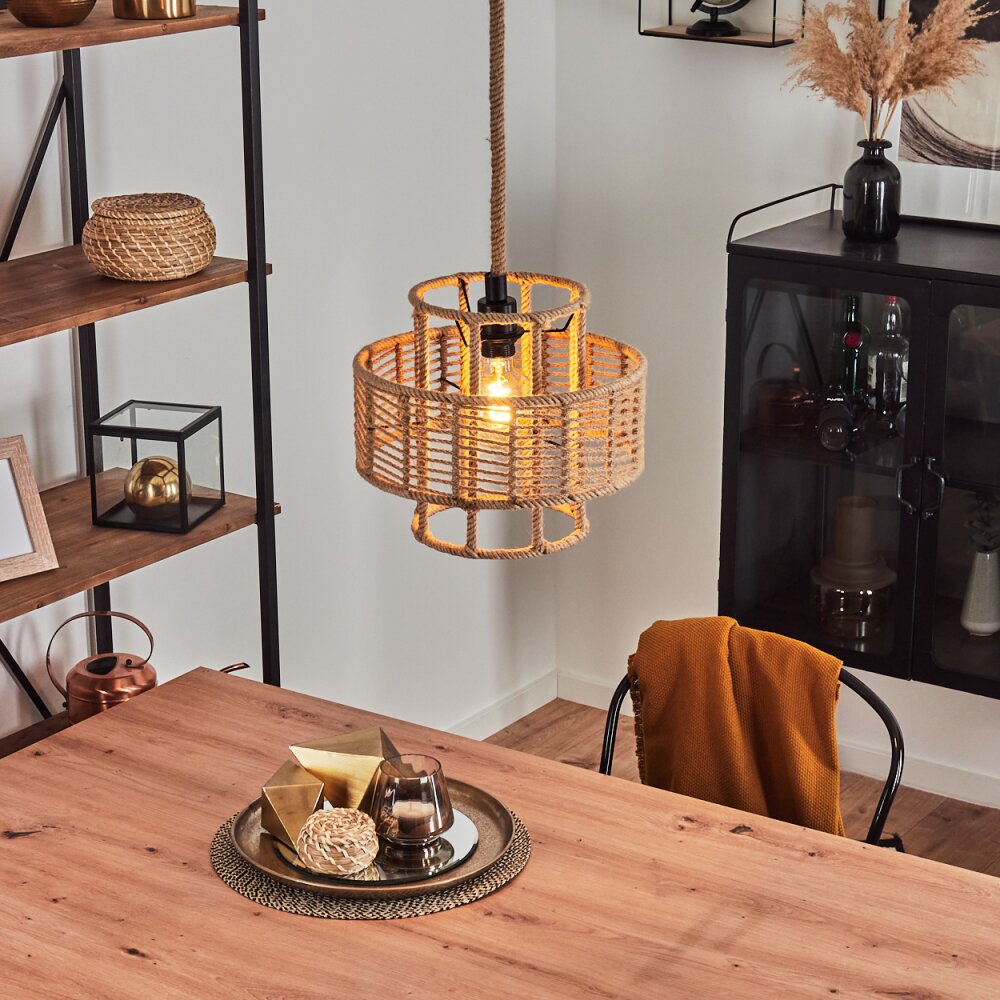 Riekje Hängeleuchte Braun, Schwarz, 1-flammig main product photo