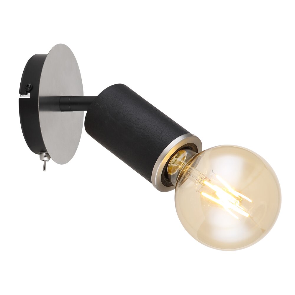 Globo JOSEBA Wandleuchte Schwarz, 1-flammig main product photo