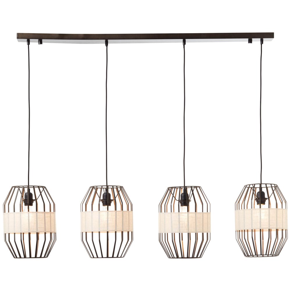 Brilliant Leuchten Slope Pendelleuchte Schwarz, 4-flammig main product photo