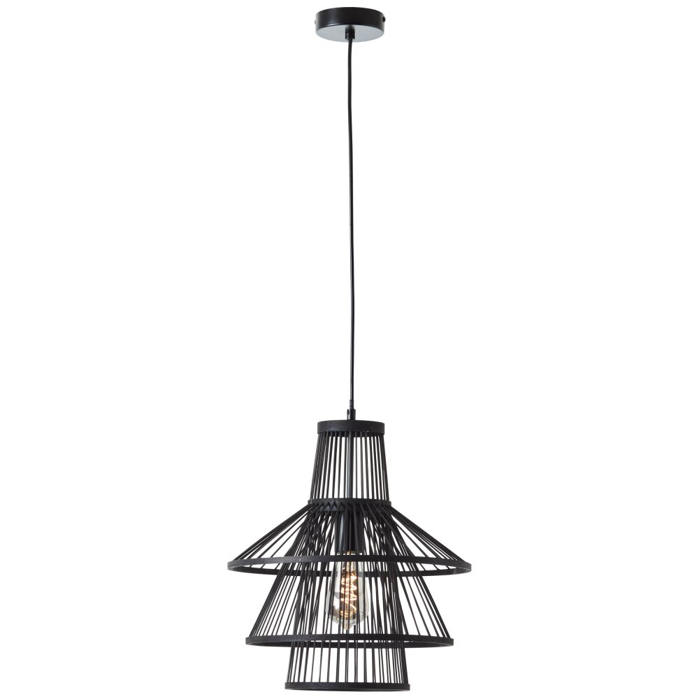 Brilliant Leuchten Hartland Pendelleuchte Schwarz, 1-flammig main product photo