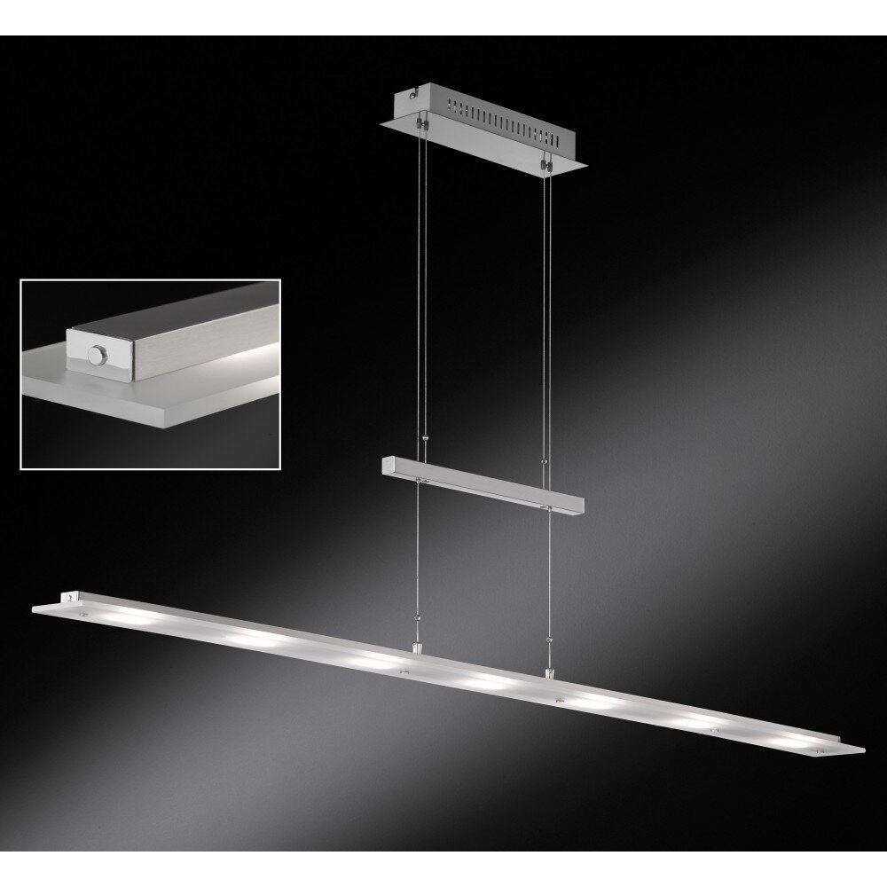 Fischer & Honsel Largo Pendelleuchte LED Chrom, Nickel-Matt, 7-flammig main product photo