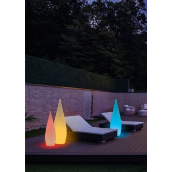 Reality Palmas Außenstehleuchte LED Weiß, 1-flammig, Fernbedienung, Farbwechsler Reality Palmas Außenstehleuchte LED Weiß, 1-flammig, Fernbedienung, Farbwechsler
