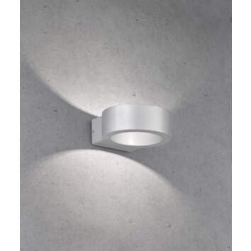 Fischer & Honsel Torres Außenwandleuchte LED Silber, 1-flammig