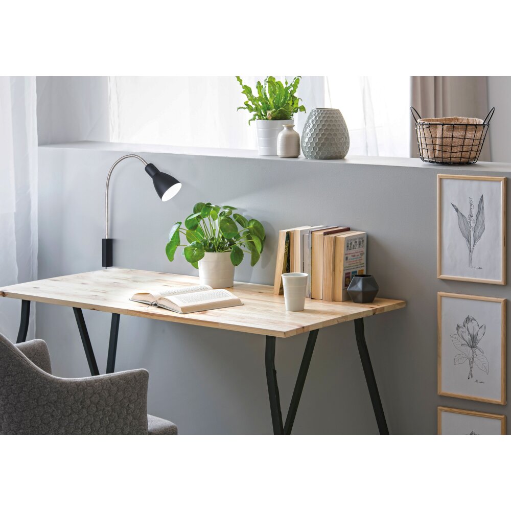 Fischer & Honsel Lolland Wandleuchte Schwarz, 1-flammig main product photo