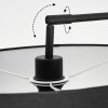 Chassagne Bogenstehlampe Schwarz, 1-flammig, Stoffschirm