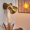 Porcia Wandleuchte Holz dunkel, 1-flammig