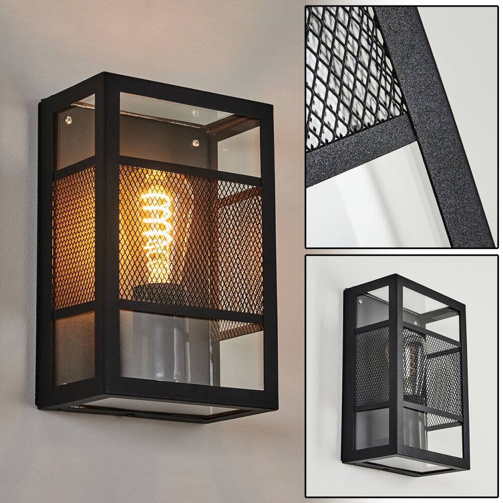 Nelgen Außenwandleuchte Schwarz, 1-flammig main product photo