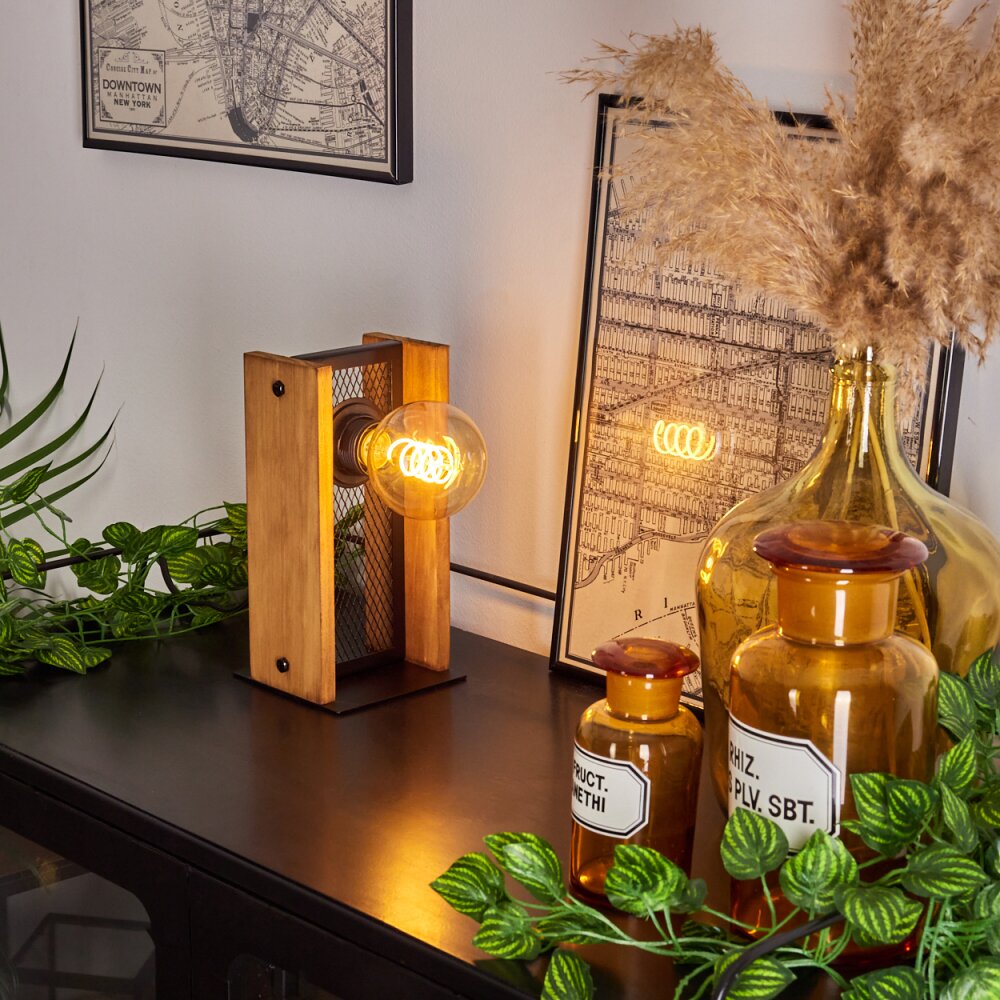 Maahui Tischleuchte Naturfarben, Schwarz, 1-flammig main product photo