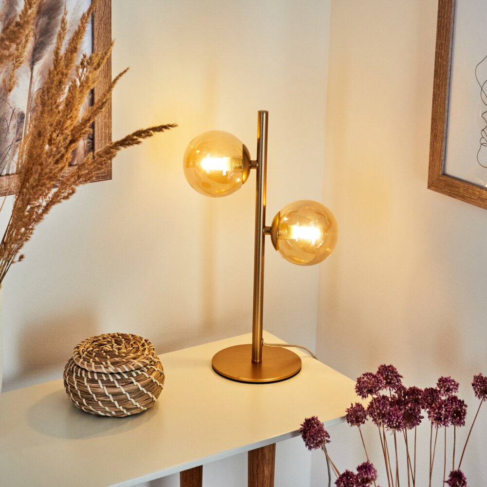 Alden Tischleuchte Messing, 2-flammig main product photo