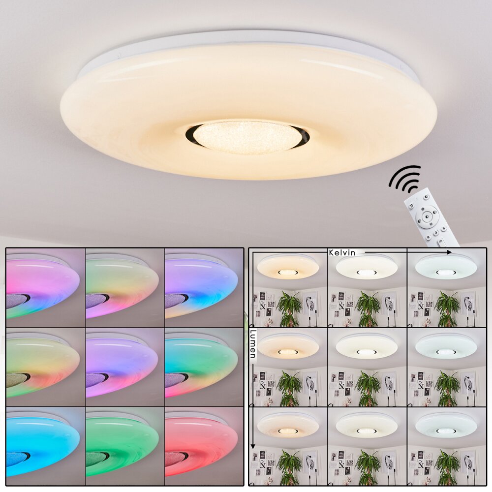 Page Deckenleuchte LED Weiß, 2-flammig, Fernbedienung, Farbwechsler main product photo