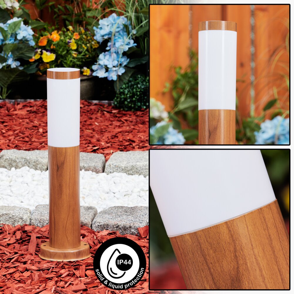 Gaborone Wegeleuchte Braun, Holzoptik, 1-flammig main product photo