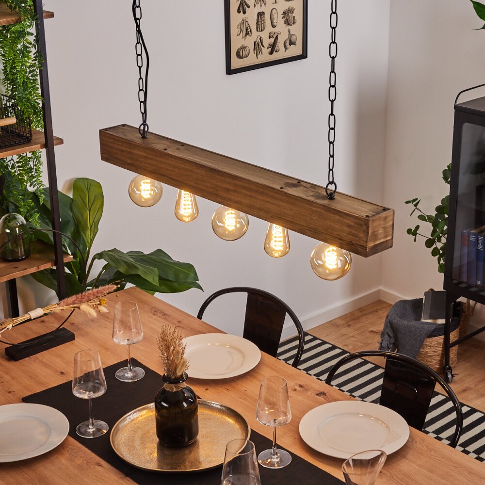 Berat Pendelleuchte Braun, Schwarz, 5-flammig main product photo