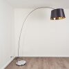 Lillby Bogenstehlampe Grau, 1-flammig, Stoffschirm