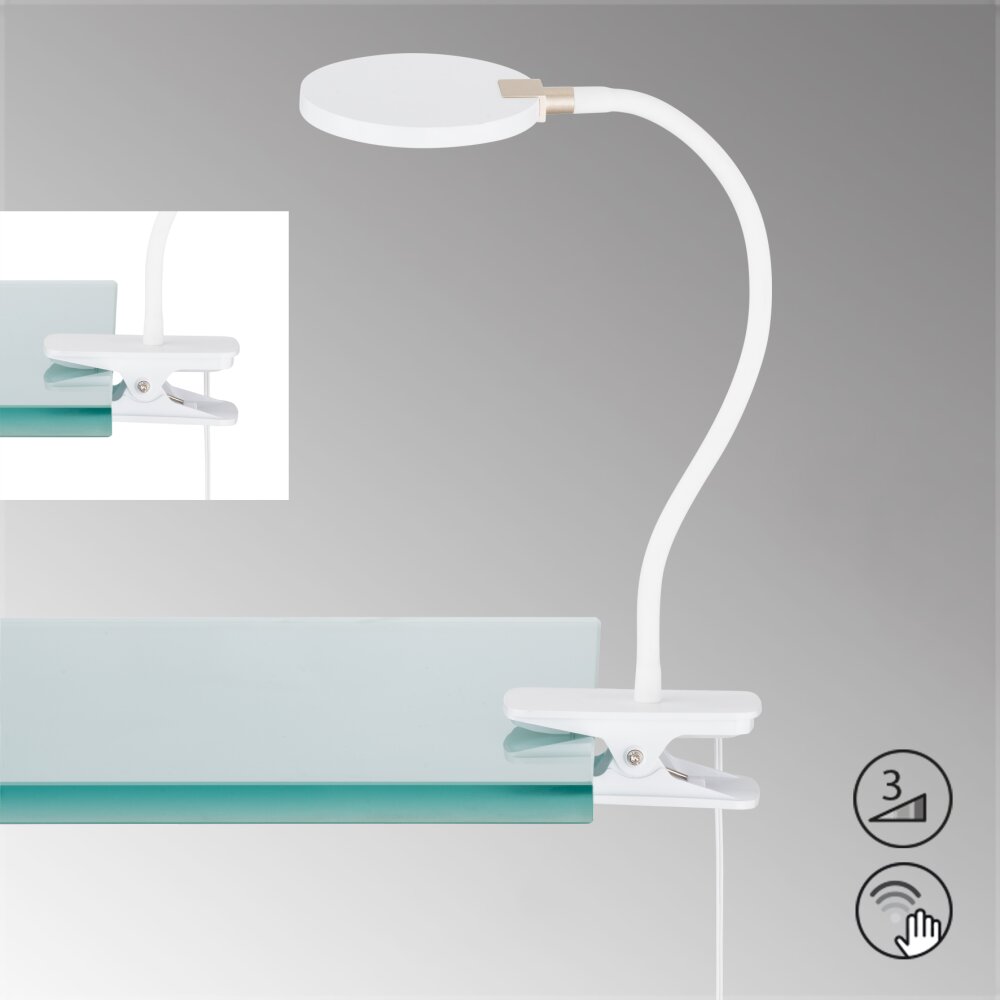 Fischer & Honsel Luiz Klemmleuchte LED Weiß, 1-flammig main product photo