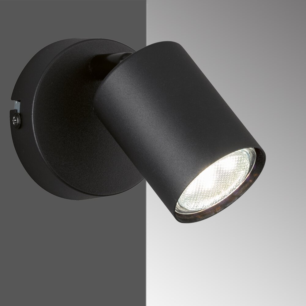 Fischer & Honsel Vano Wandleuchte Schwarz, 1-flammig main product photo