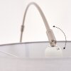 Wiby Bogenlampe Nickel-Matt, 1-flammig, Stoff-Lampenschirm