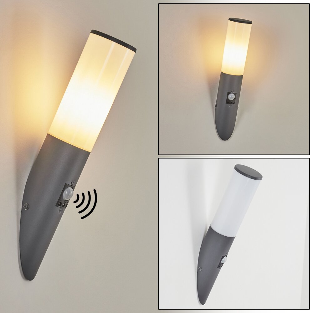 Caserta Außenwandleuchte Anthrazit, 1-flammig, Bewegungsmelder main product photo