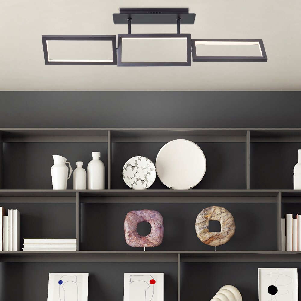 Brilliant Ranut Deckenleuchte LED Schwarz, 3-flammig main product photo