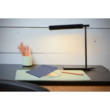 Lucide LEVI Schreibtischleuchte LED Schwarz, 1-flammig