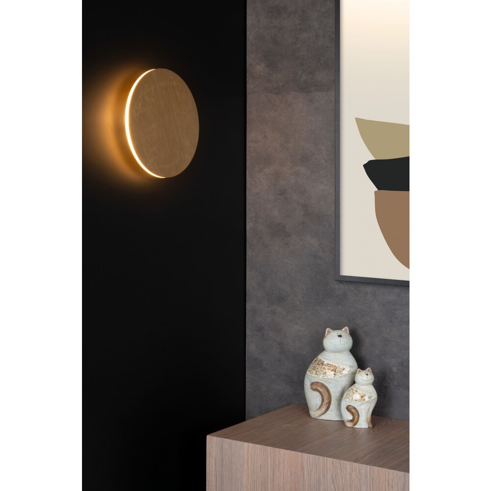 Lucide EKLYPS Wandleuchte LED Messing, 1-flammig main product photo
