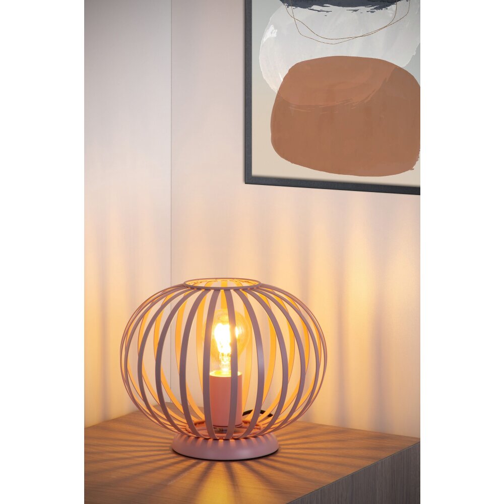 Lucide MERLINA Tischleuchte Rosa, 1-flammig main product photo