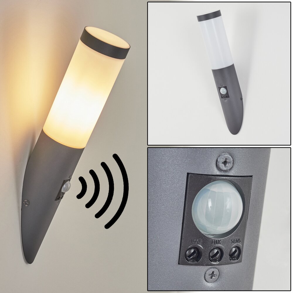 Sessa Außenwandleuchte Anthrazit, 1-flammig, Bewegungsmelder main product photo