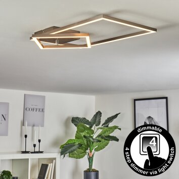 Doyon Deckenleuchte LED Nickel-Matt, 1-flammig