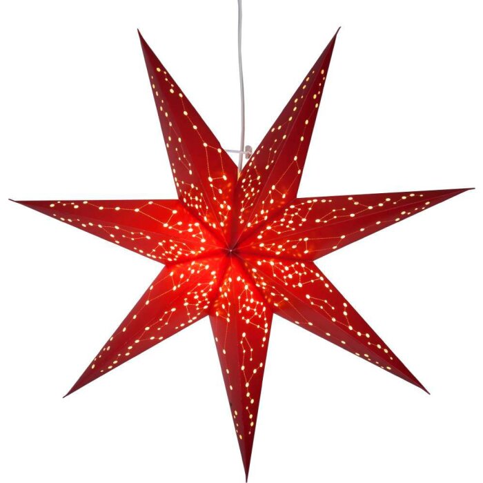 Star Trading Weihnachtsstern Papierstern Rot, 1-flammig