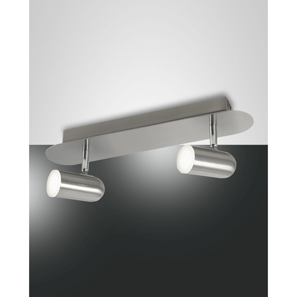 Fabas Luce Spotty Deckenleuchte LED Nickel-Matt, 2-flammig main product photo