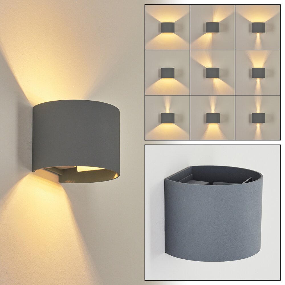 Badajoz Wandleuchte Grau, 1-flammig main product photo