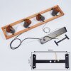 Gressot Pendelleuchte Antik, Naturfarben, Nickel-Matt, 4-flammig