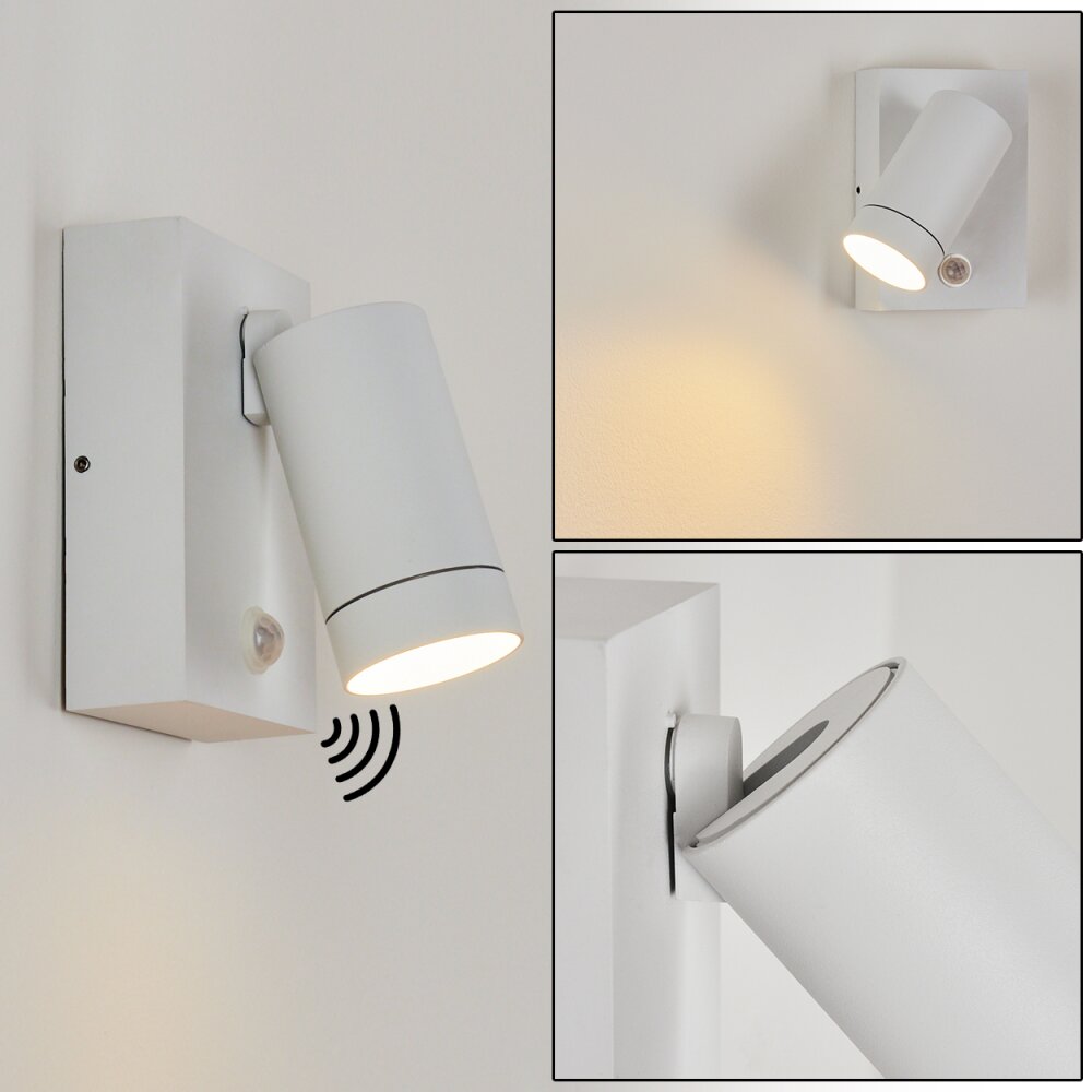 Hakamken Außenwandleuchte Weiß, 1-flammig, Bewegungsmelder main product photo