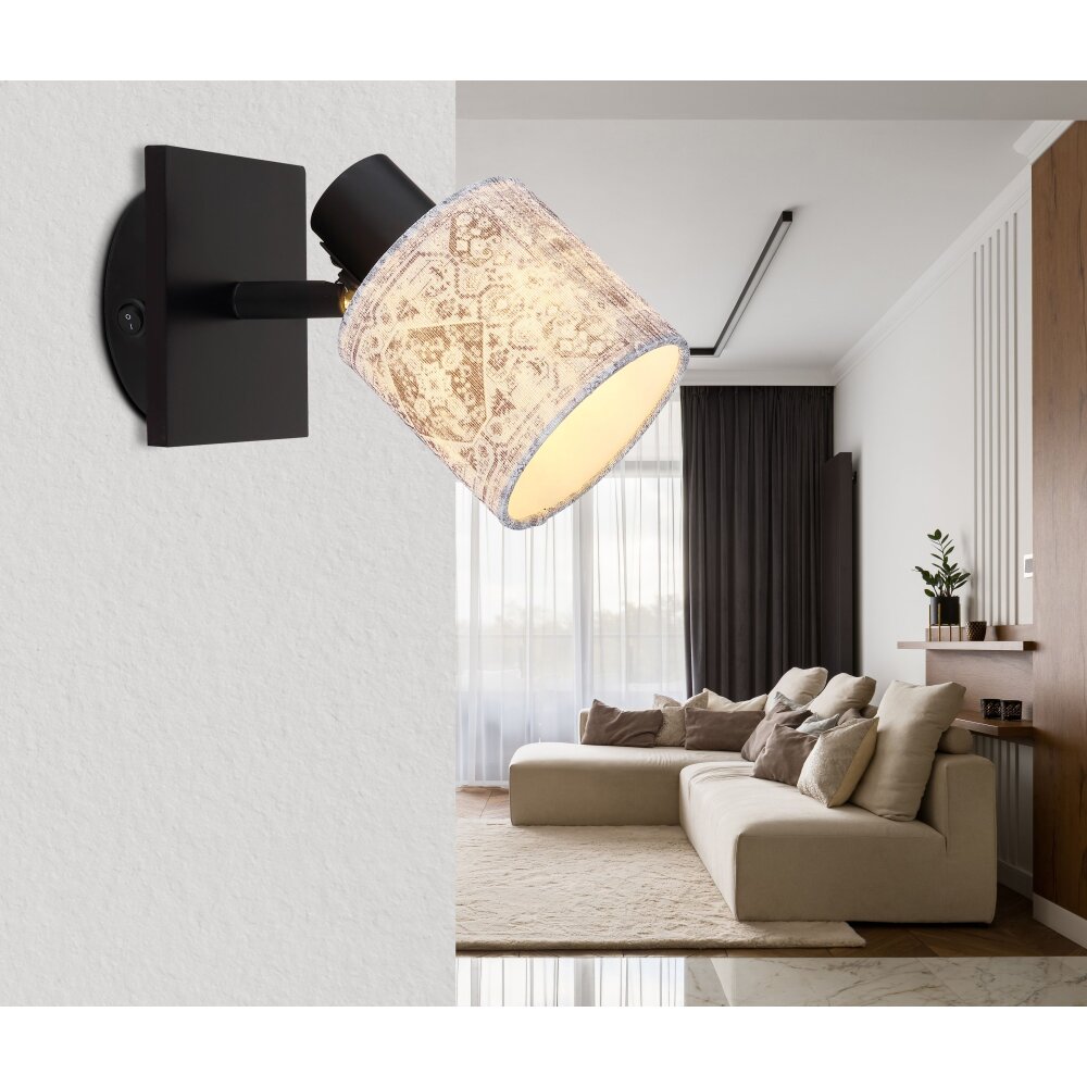 Globo GABRIELE Strahler Schwarz, 1-flammig main product photo