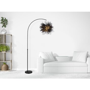 Globo ILGA Bogenstehlampe Schwarz, 1-flammig