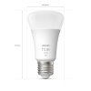 Philips Hue White 4er Set LED E27 9 Watt 2700 Kelvin 800 Lumen